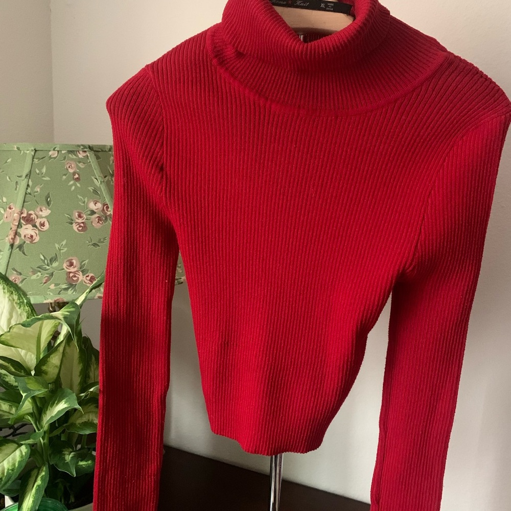 Red Turtleneck Sweater